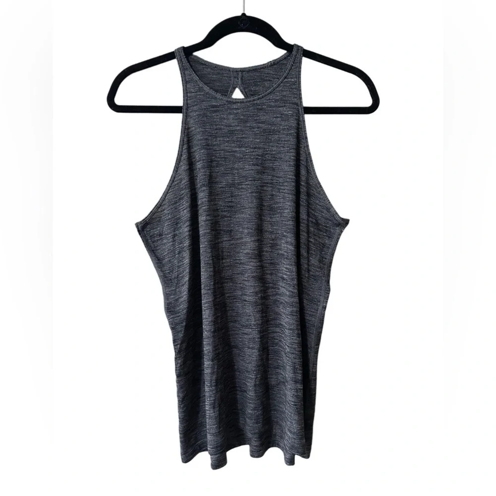 Lululemon Athletica Dark Gray Twist Strap Open Back Tank Top